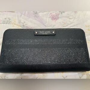 Kate Spade Glittery Black Wallet